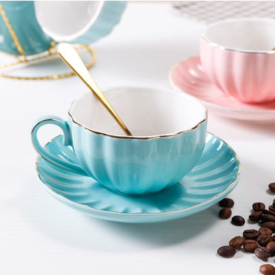 欧式奢华咖啡杯套装 家用咖啡杯ins风 下午茶杯碟杯子定制