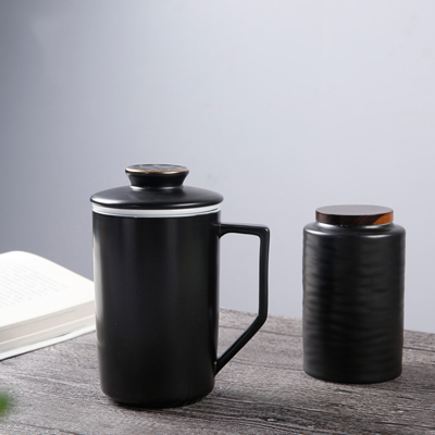 创意马克杯定制 带盖过滤茶杯陶瓷茶具订做 个人杯泡茶杯主人杯家用办公水杯批发