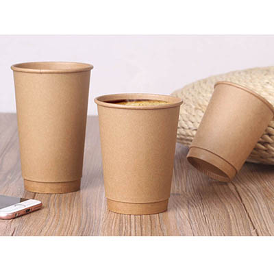 <b>牛皮纸带盖一次性加厚纸杯咖啡杯</b>